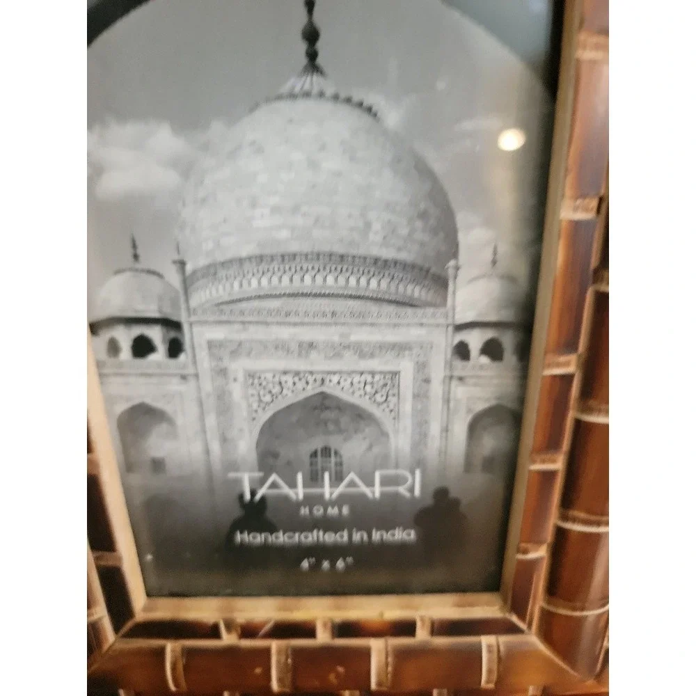 Tahari Home Bamboo Style Photo Frame‎ Boho 4x6 Handcrafted India